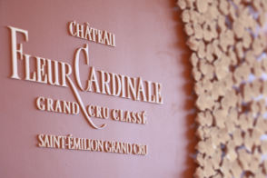 Wall with Château Fleur Cardinale text