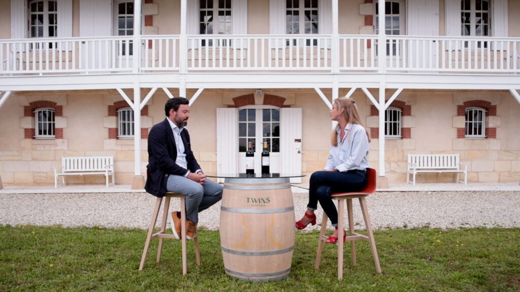 twins-wine-merchant-bordeaux-chateau-haut-batailley-julien-cazes-and-pauline-lagarrigue-outside