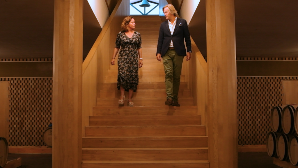 Caroline Artaud, Director of Château Clerc Milon and Anthony Moses, owner and general manager of Twins, one of the main Bordeaux wine merchants