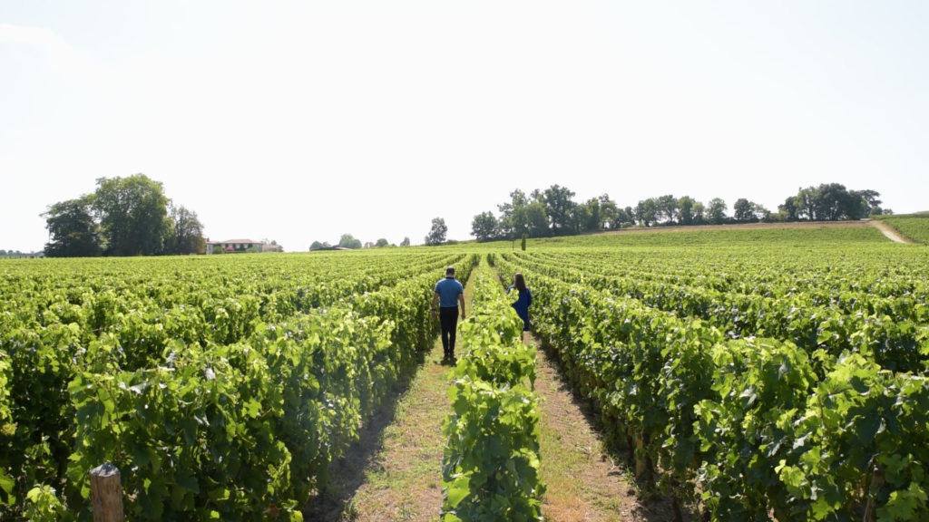 Sarah Dupuy, Regional Sales Manager at Twins and Thibaut Decoster, owner of Château La Commanderie