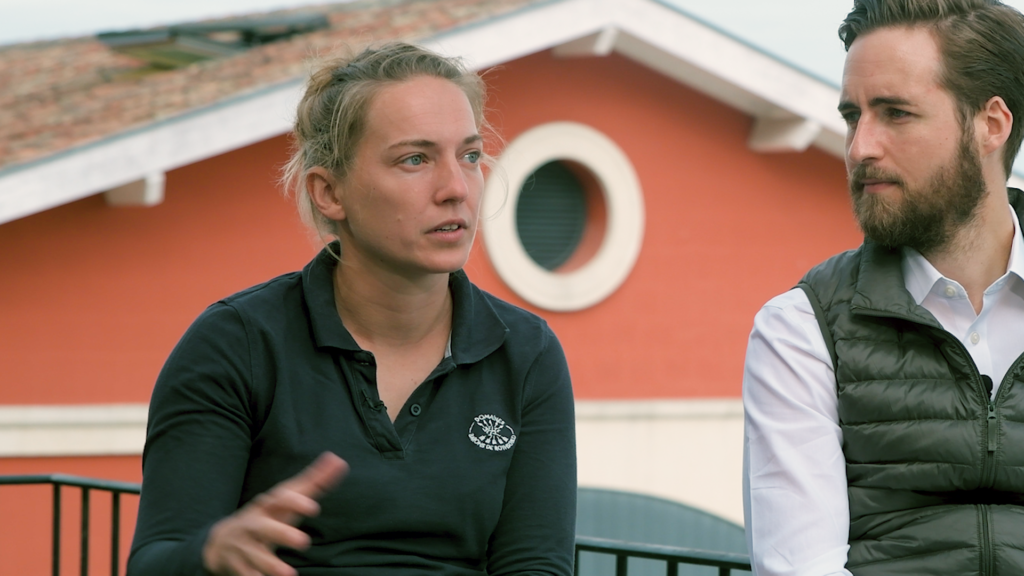 Juliette Couderc, Technical manager of Château L’Evangile and Jean-Sébastien Philippe, Châteaux International Director