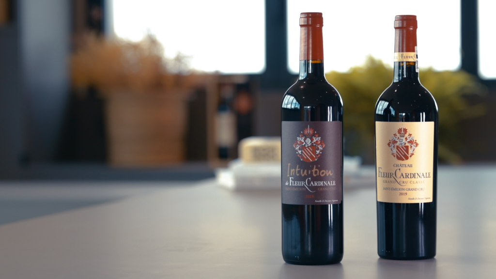 Château Fleur Cardinale and Intuition of Fleur Cardinale packshots 