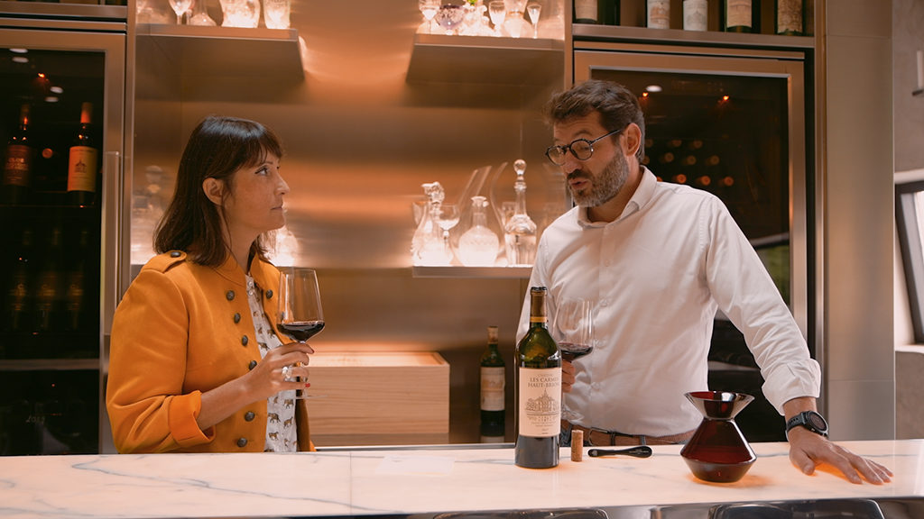 Marjorie Chaigne, Export Director Asia at Twins and Guillaume Pouthier, Estate Manager of Château Les Carmes Haut-Brion